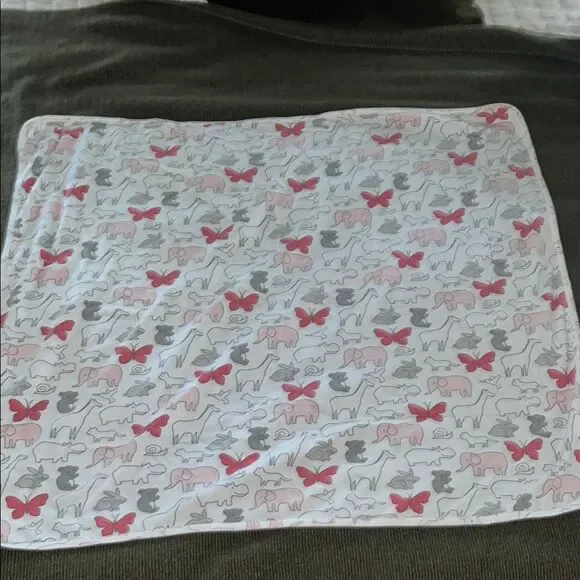 Animal Print Receiving Blanket - Pink and Gray - Picture 5 of 6